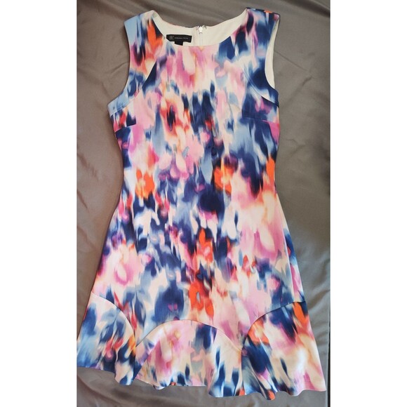 Women's I.N.C. Sleeveless Watercolor Design Dress Size 4 Multicolor - Picture 1 of 7